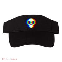 Skull Trippy Vaporwave Halloween Techno Rave Edm Party Visor thumb 0