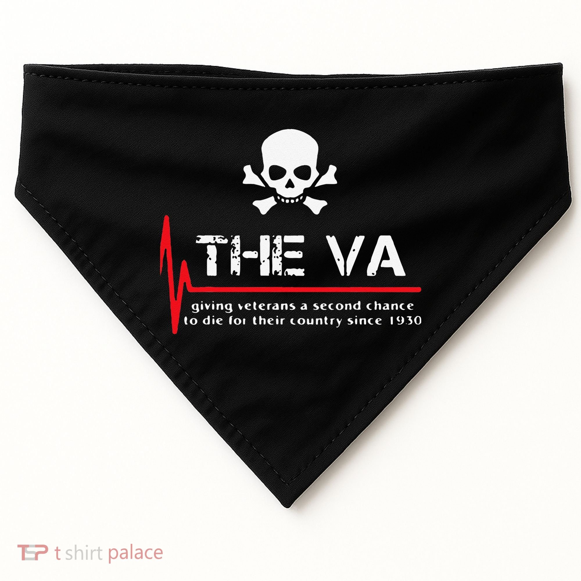 Skull The VA Giving Veterans A Second Chance USA-Made Doggie Bandana