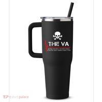 Skull The VA Giving Veterans A Second Chance 40oz Vacuum Insulated Stainless Steel Travel Tumbler thumb 2