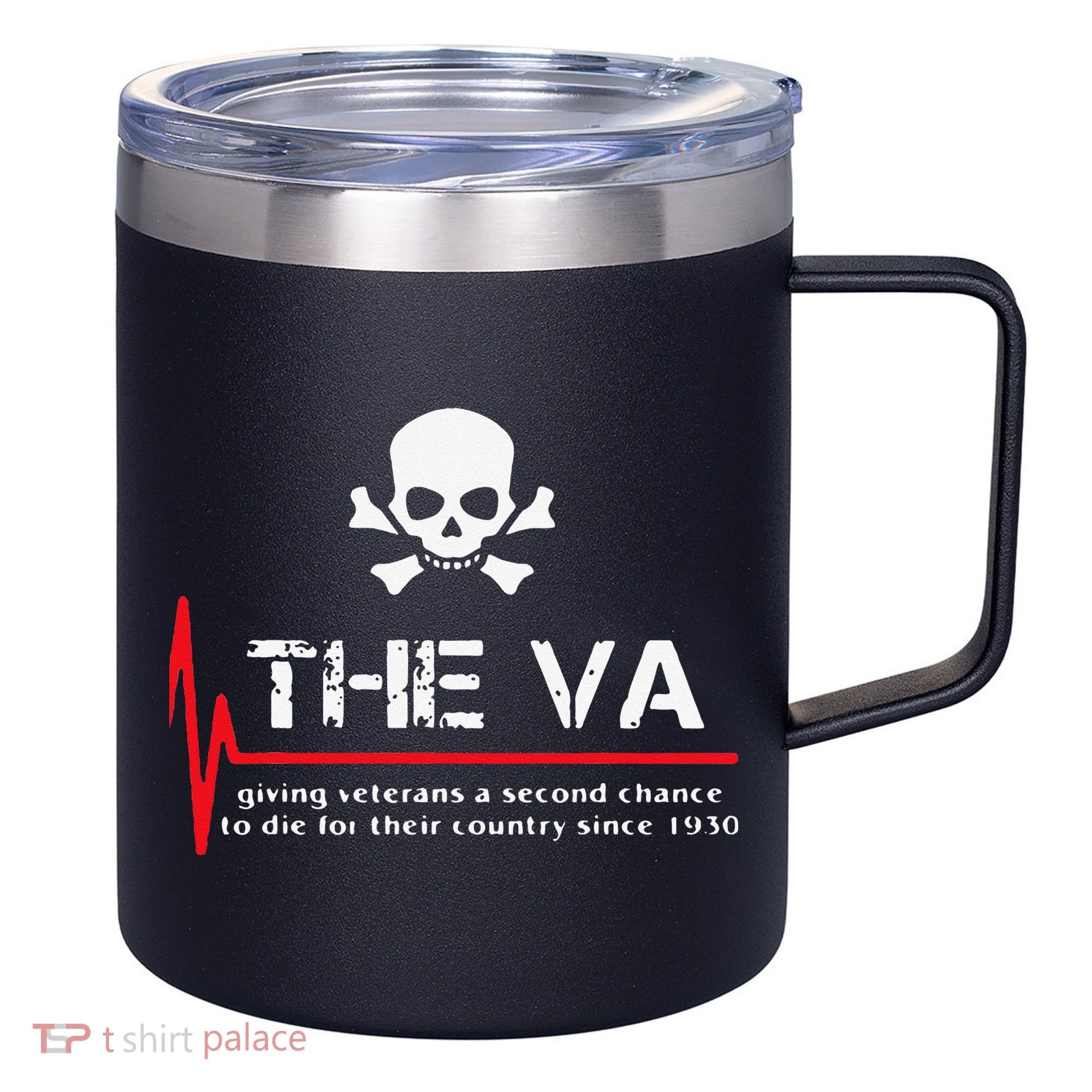 Skull The VA Giving Veterans A Second Chance 12oz Stainless Steel Coffee Mug
