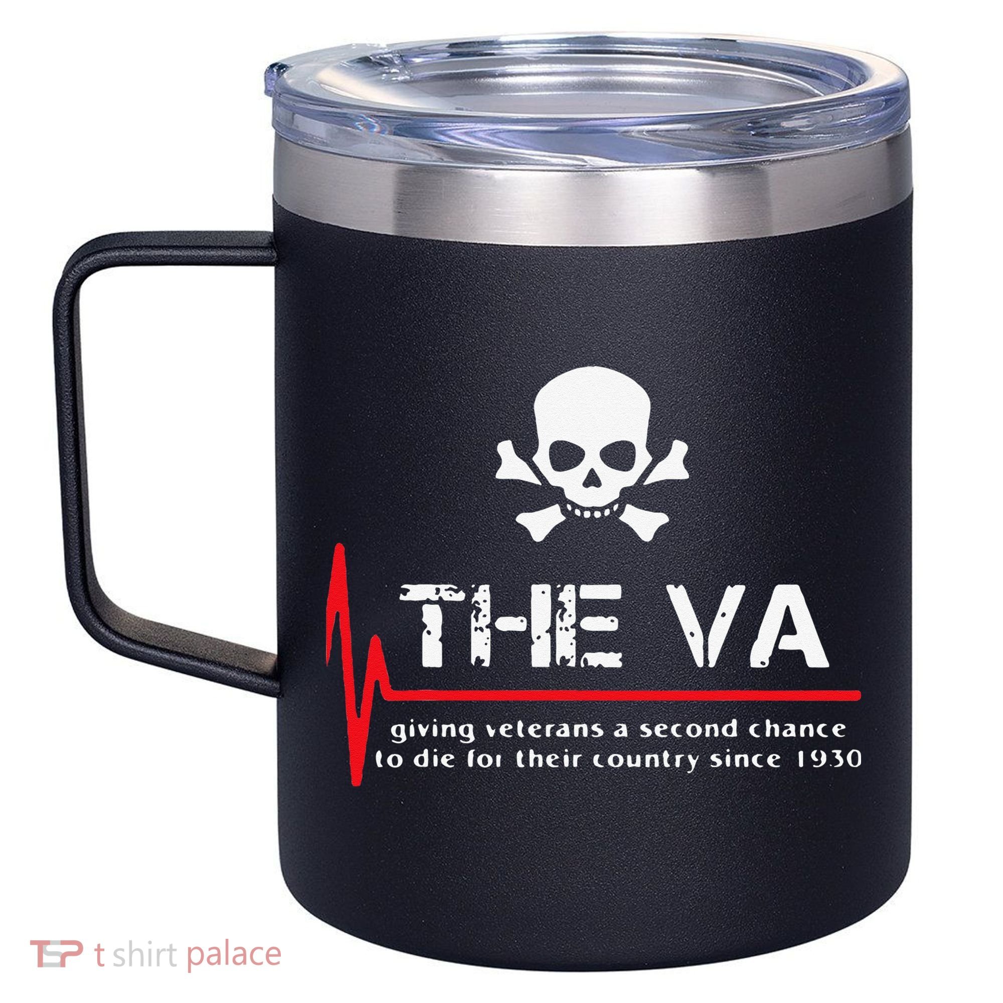 Skull The VA Giving Veterans A Second Chance 12oz Stainless Steel Coffee Mug