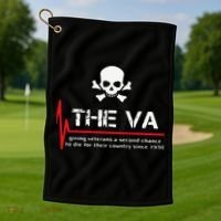 Skull The VA Giving Veterans A Second Chance Golf Towel thumb 1