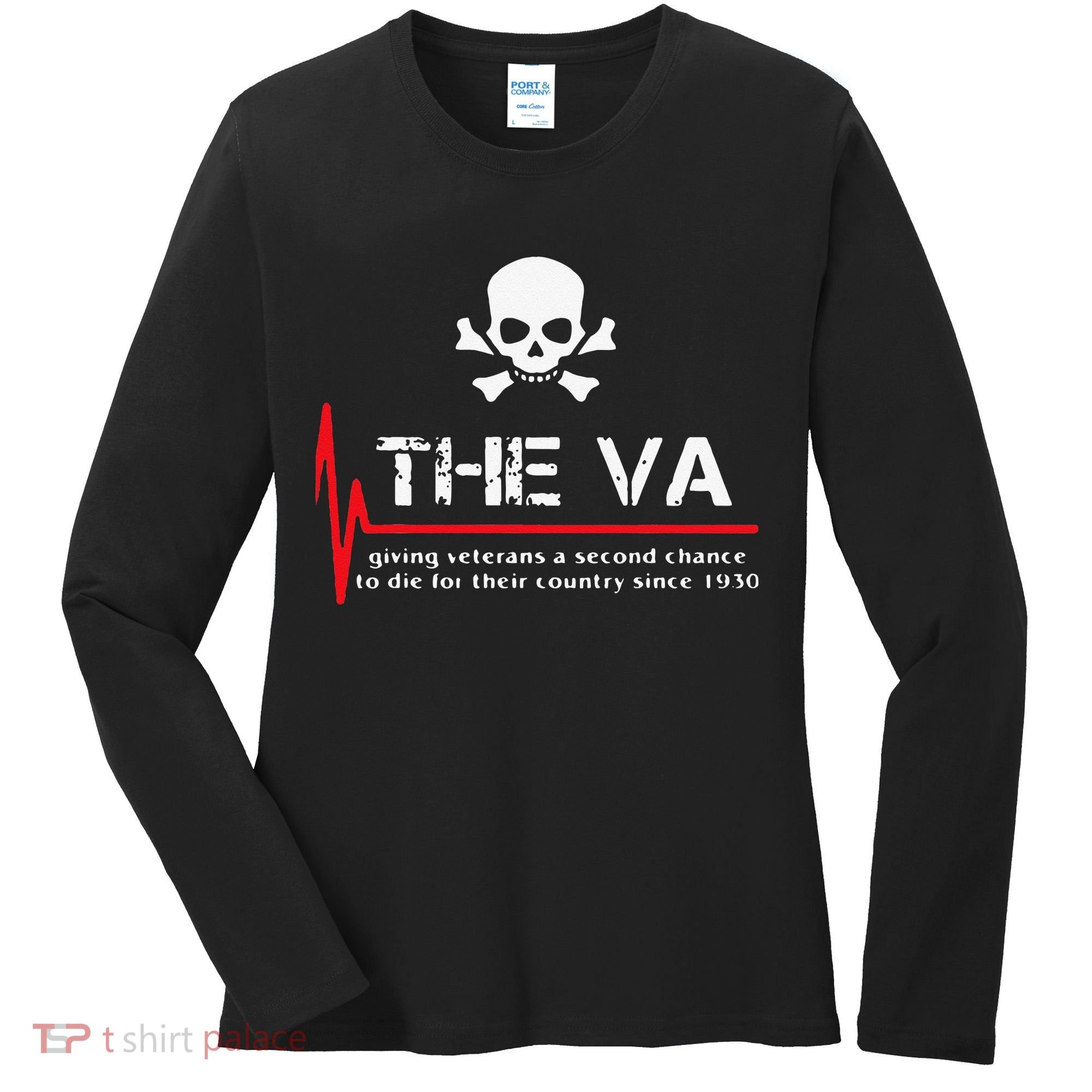 Skull The VA Giving Veterans A Second Chance Women's Long Sleeve Shirt