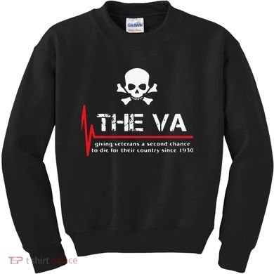 Skull The VA Giving Veterans A Second Chance Kids Sweatshirt
