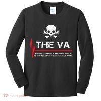 Skull The VA Giving Veterans A Second Chance Kids Long Sleeve Shirt thumb 0