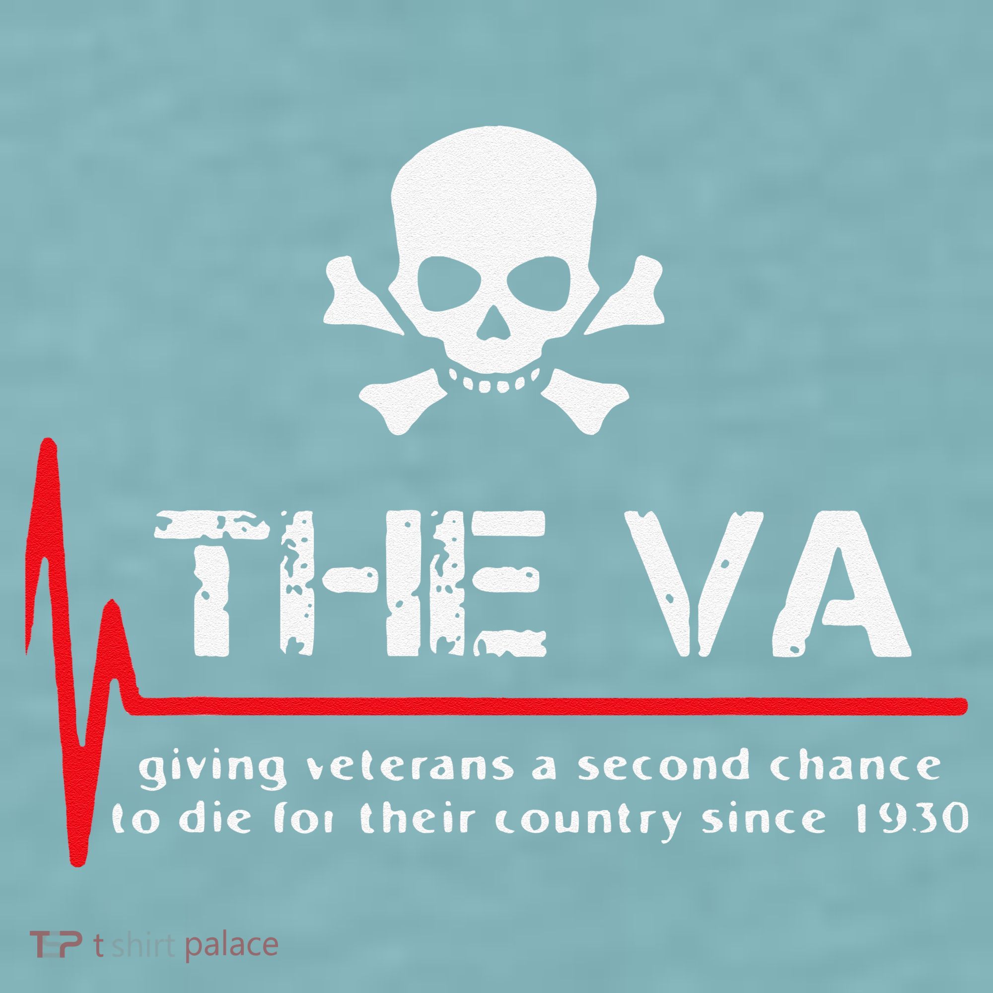 Skull The VA Giving Veterans A Second Chance Sueded Cloud Jersey T-Shirt