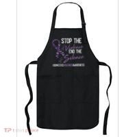 Stop The Violence Domestic Violence Awareness Ribbon Warrior Apron thumb 0