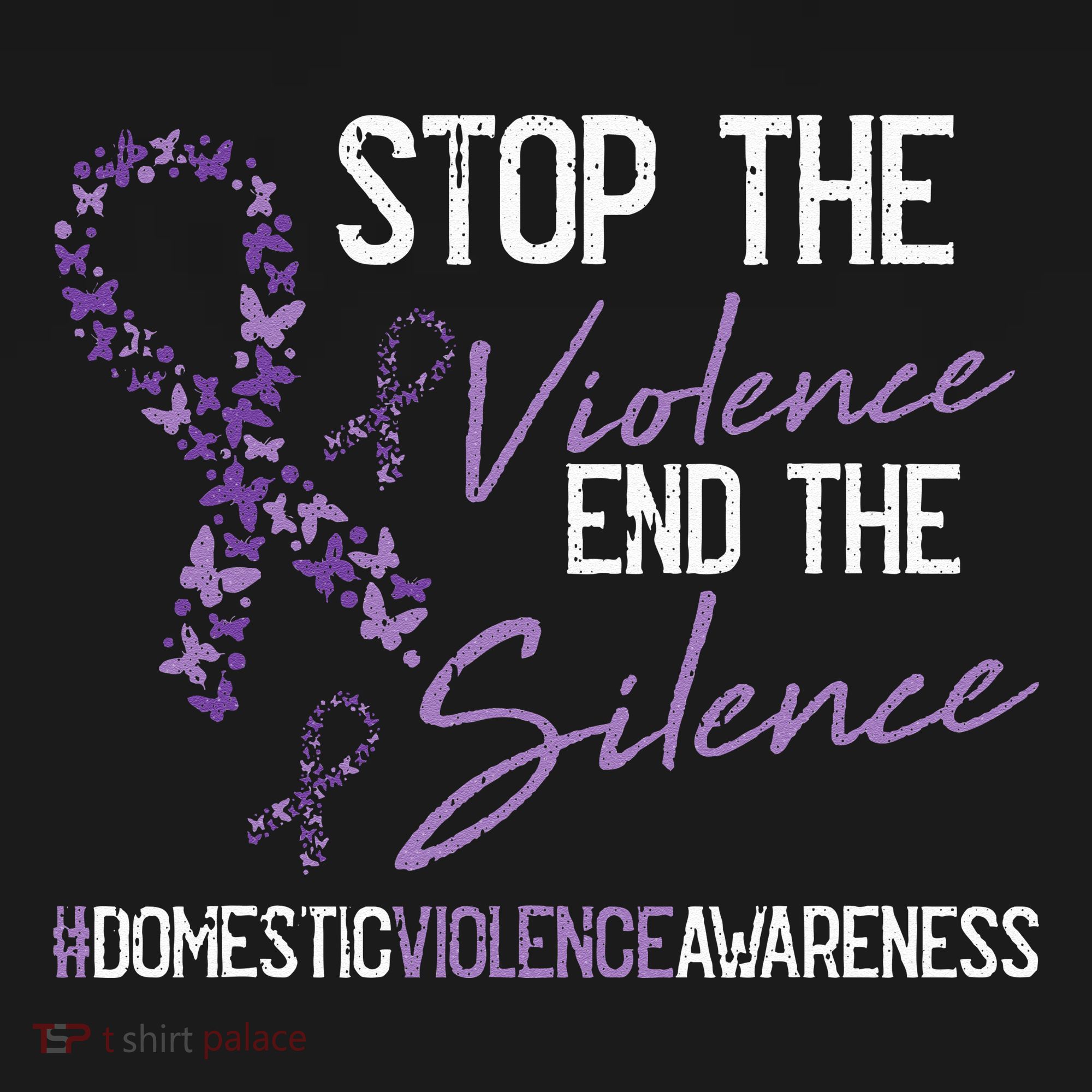 Stop The Violence Domestic Violence Awareness Ribbon Warrior Sweatshirt