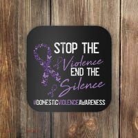 Stop The Violence Domestic Violence Awareness Ribbon Warrior Coaster thumb 0