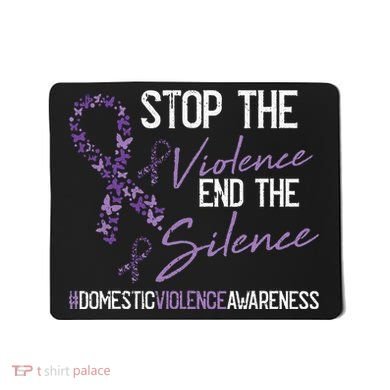 Stop The Violence Domestic Violence Awareness Ribbon Warrior Mousepad