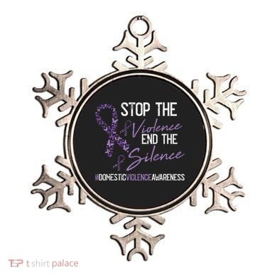 Stop The Violence Domestic Violence Awareness Ribbon Warrior Ornament