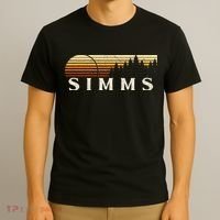 Simms Tx Vintage Evergreen Sunset Eighties Retro T-Shirt thumb 3