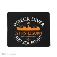 Ss Thistlegorm Wreck Diver Red Sea Egypt Mousepad thumb 0