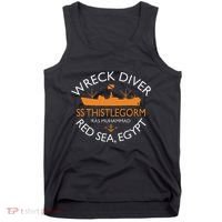 Ss Thistlegorm Wreck Diver Red Sea Egypt Tank Top thumb 0
