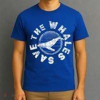 Save The Whales 80s Retro Ocean Conservation Vintage Gift T-Shirt thumb 3