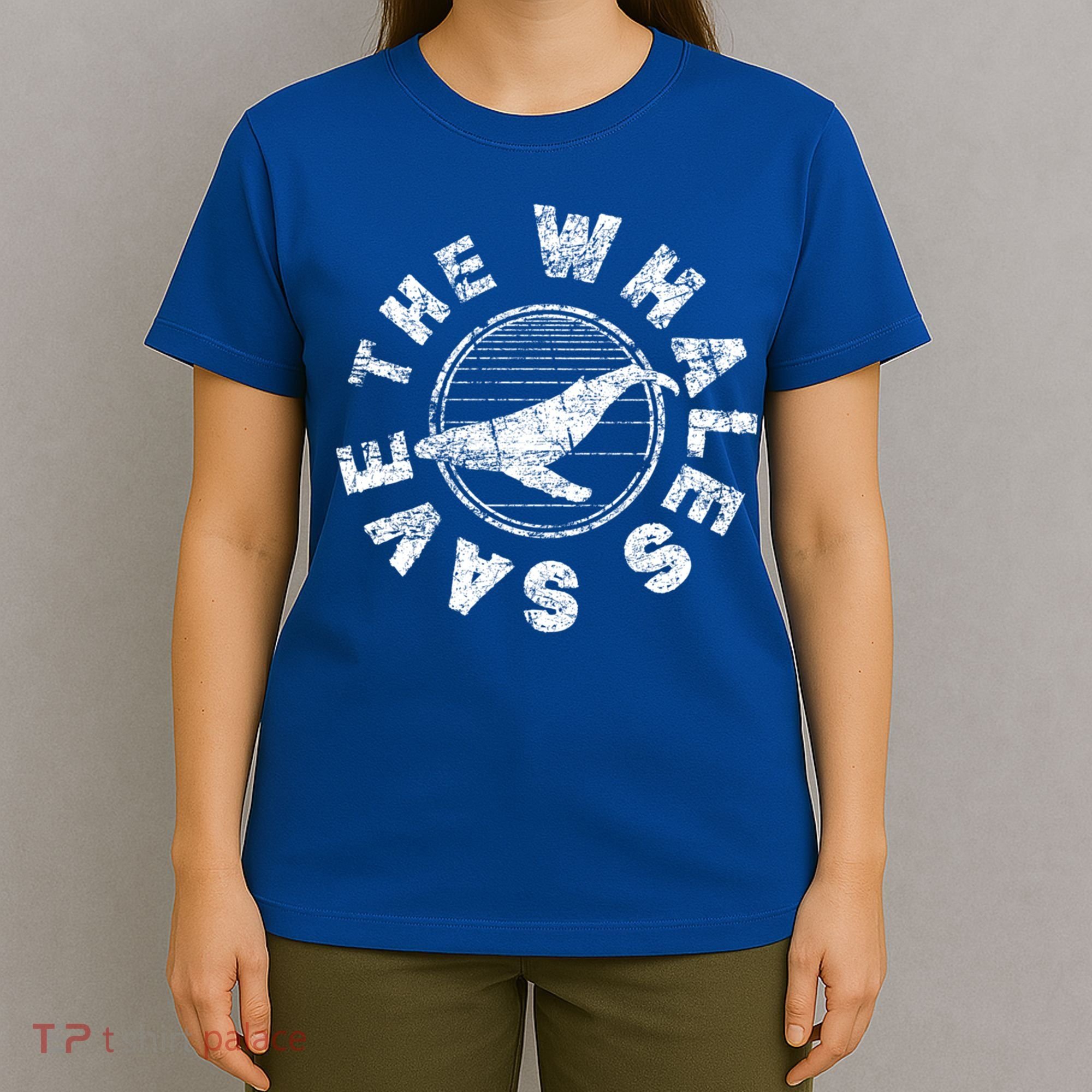 Save The Whales 80s Retro Ocean Conservation Vintage Gift T-Shirt