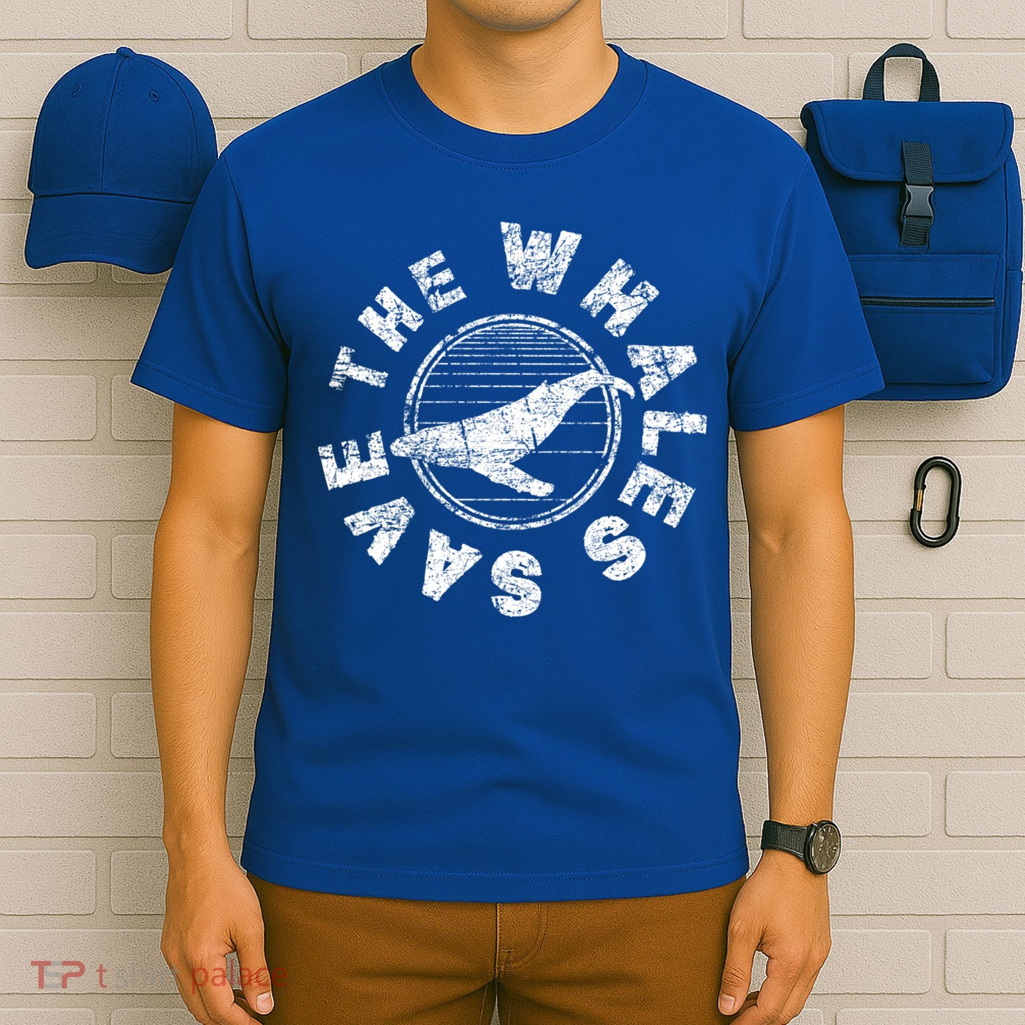 Save The Whales 80s Retro Ocean Conservation Vintage Gift T-Shirt