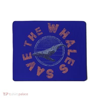 Save The Whales 80s Retro Vintage Gift Mousepad