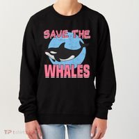 Save The Whales Climate Change Awareness Orca Whale Meaningful Gift Women's Sweatshirt thumb 0