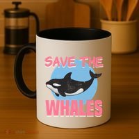 Save The Whales Climate Change Awareness Orca Whale Meaningful Gift Coffee Mug thumb 4