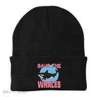 Save The Whales Climate Change Awareness Orca Whale Meaningful Gift Beanie thumb 0