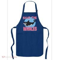 Save The Whales Climate Change Awareness Orca Whale Meaningful Gift Apron thumb 0