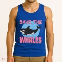 Save The Whales Climate Change Awareness Orca Whale Meaningful Gift Tank Top thumb 3