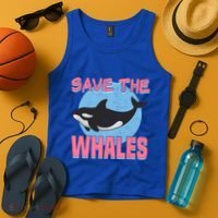 Save The Whales Climate Change Awareness Orca Whale Meaningful Gift Tank Top thumb 4