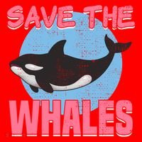 Save The Whales Climate Change Awareness Orca Whale Meaningful Gift Santa Hat thumb 1