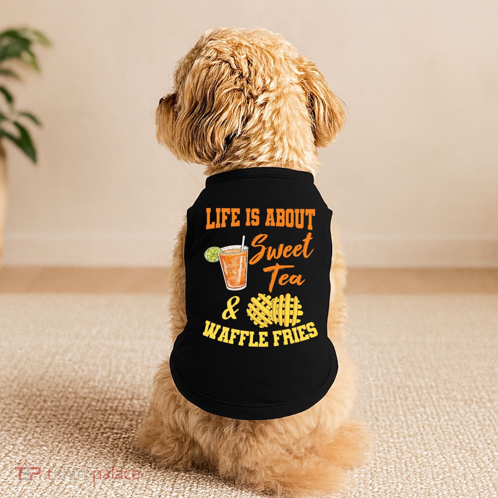 Sweet Tea Waffle Fries Enthusiast Sugar Iced Refresht Gift Doggie Tank