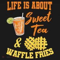 Sweet Tea Waffle Fries Enthusiast Sugar Iced Refresht Gift Women's Hoodie thumb 2