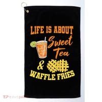 Sweet Tea Waffle Fries Enthusiast Sugar Iced Refresht Gift Golf Towel thumb 0