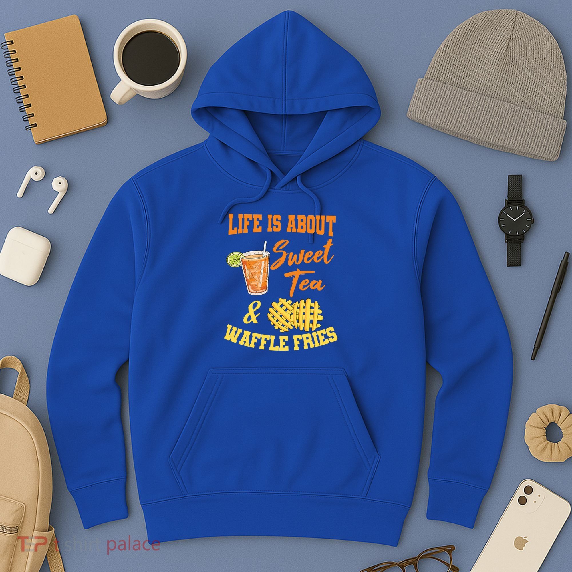 Sweet Tea Waffle Fries Enthusiast Sugar Iced Refresht Gift Hoodie