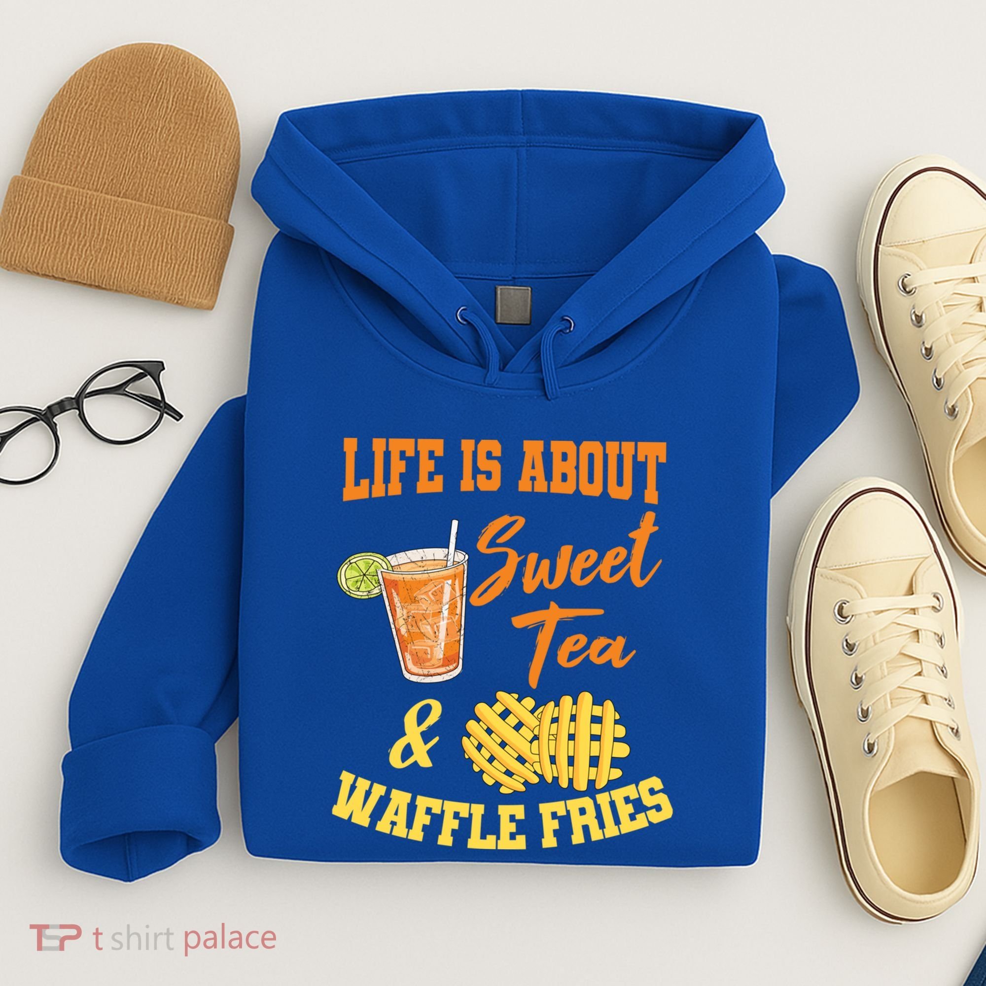 Sweet Tea Waffle Fries Enthusiast Sugar Iced Refresht Gift Hoodie