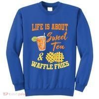 Sweet Tea Waffle Fries Enthusiast Sugar Iced Refresht Gift Sweatshirt thumb 0