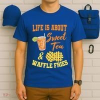 Sweet Tea Waffle Fries Enthusiast Sugar Iced Refresht Gift T-Shirt thumb 6