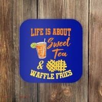 Sweet Tea Waffle Fries Enthusiast Sugar Iced Refresht Gift Coaster thumb 0