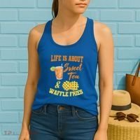 Sweet Tea Waffle Fries Enthusiast Sugar Iced Refresht Gift Women's Tank Top thumb 2