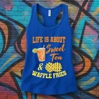 Sweet Tea Waffle Fries Enthusiast Sugar Iced Refresht Gift Women's Tank Top thumb 3