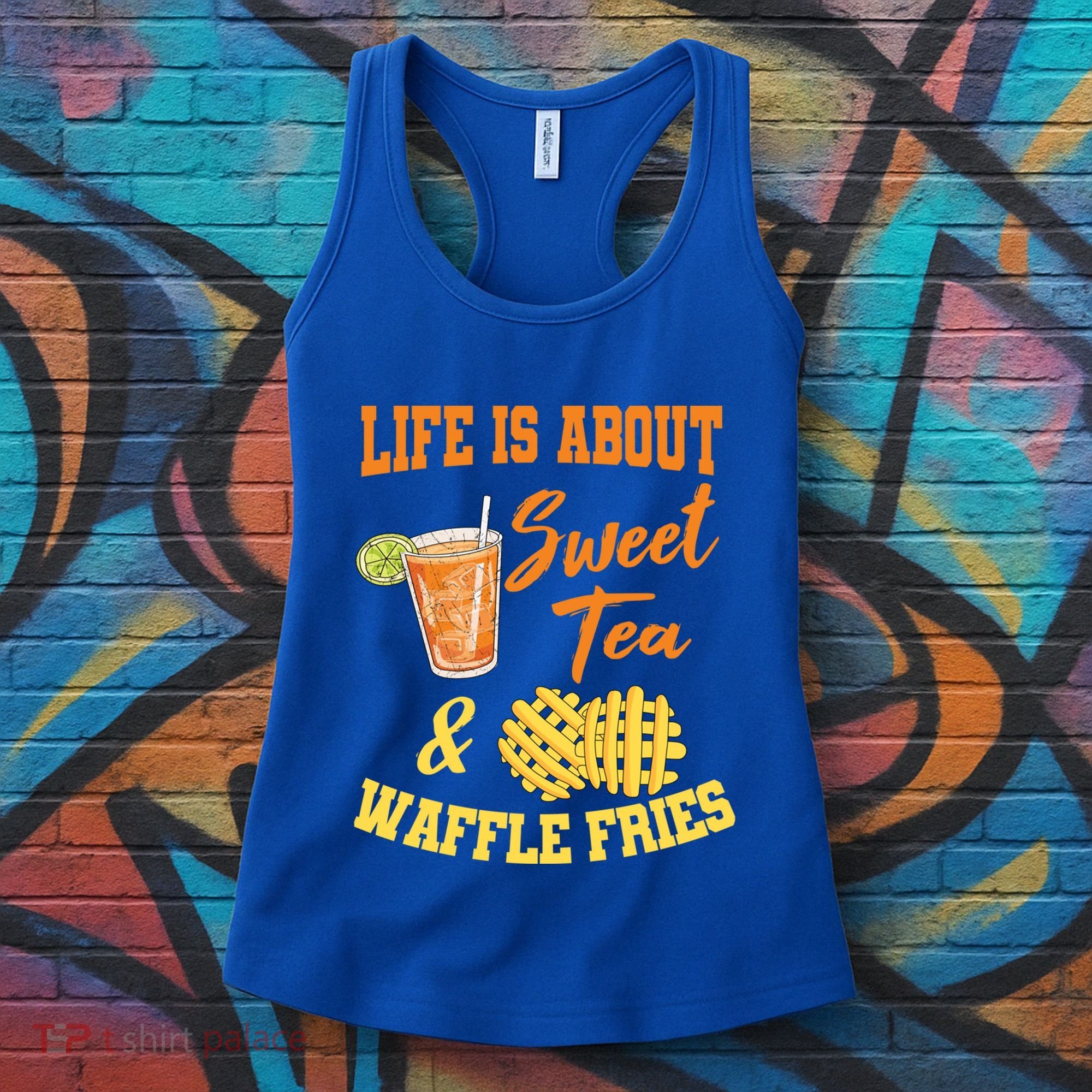 Sweet Tea Waffle Fries Enthusiast Sugar Iced Refresht Gift Women's Tank Top
