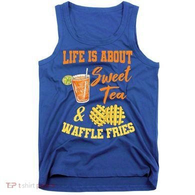 Sweet Tea Waffle Fries Enthusiast Sugar Iced Refresht Gift Tank Top