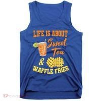 Sweet Tea Waffle Fries Enthusiast Sugar Iced Refresht Gift Tank Top thumb 0