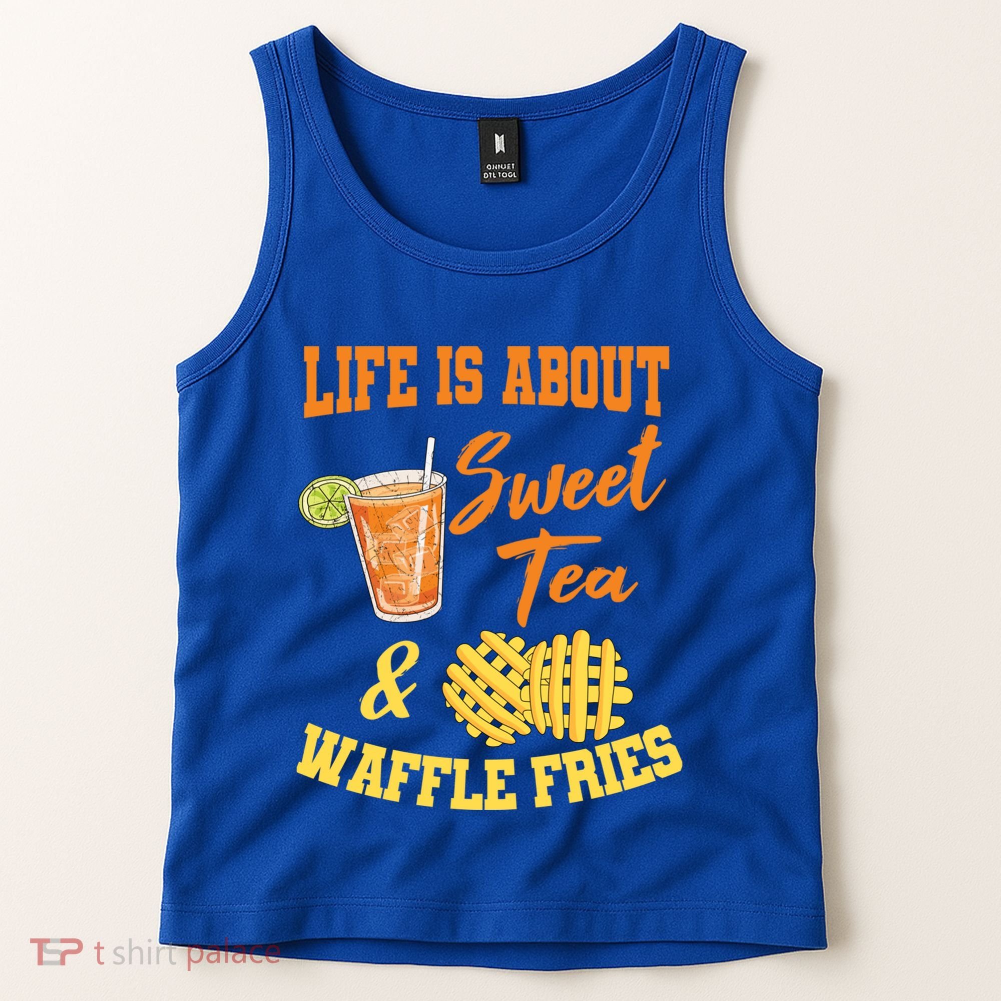 Sweet Tea Waffle Fries Enthusiast Sugar Iced Refresht Gift Tank Top
