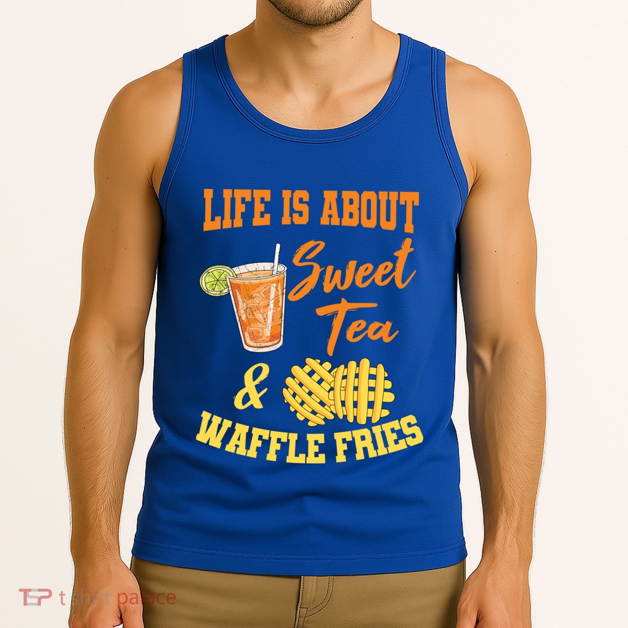 Sweet Tea Waffle Fries Enthusiast Sugar Iced Refresht Gift Tank Top