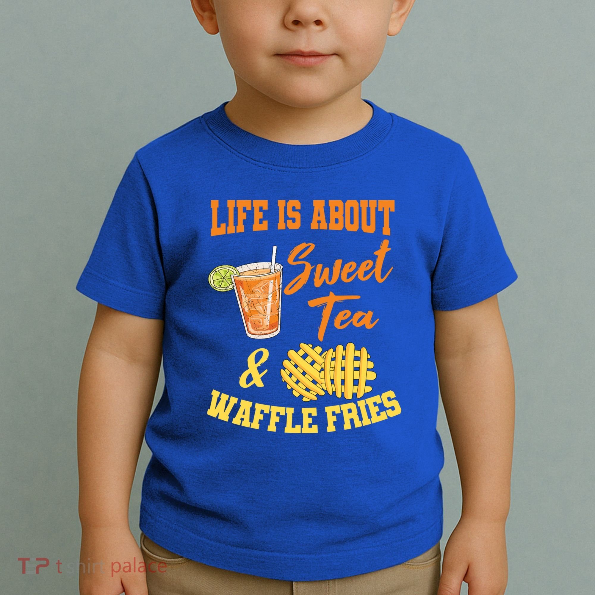 Sweet Tea Waffle Fries Enthusiast Sugar Iced Refresht Gift Toddler T-Shirt