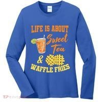 Sweet Tea Waffle Fries Enthusiast Sugar Iced Refresht Gift Women's Long Sleeve Shirt thumb 0