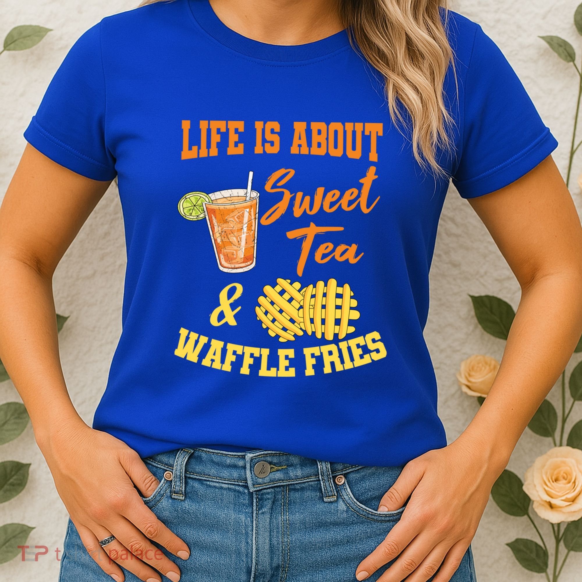 Sweet Tea Waffle Fries Enthusiast Sugar Iced Refresht Gift Women's T-Shirt