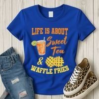 Sweet Tea Waffle Fries Enthusiast Sugar Iced Refresht Gift Women's T-Shirt thumb 3