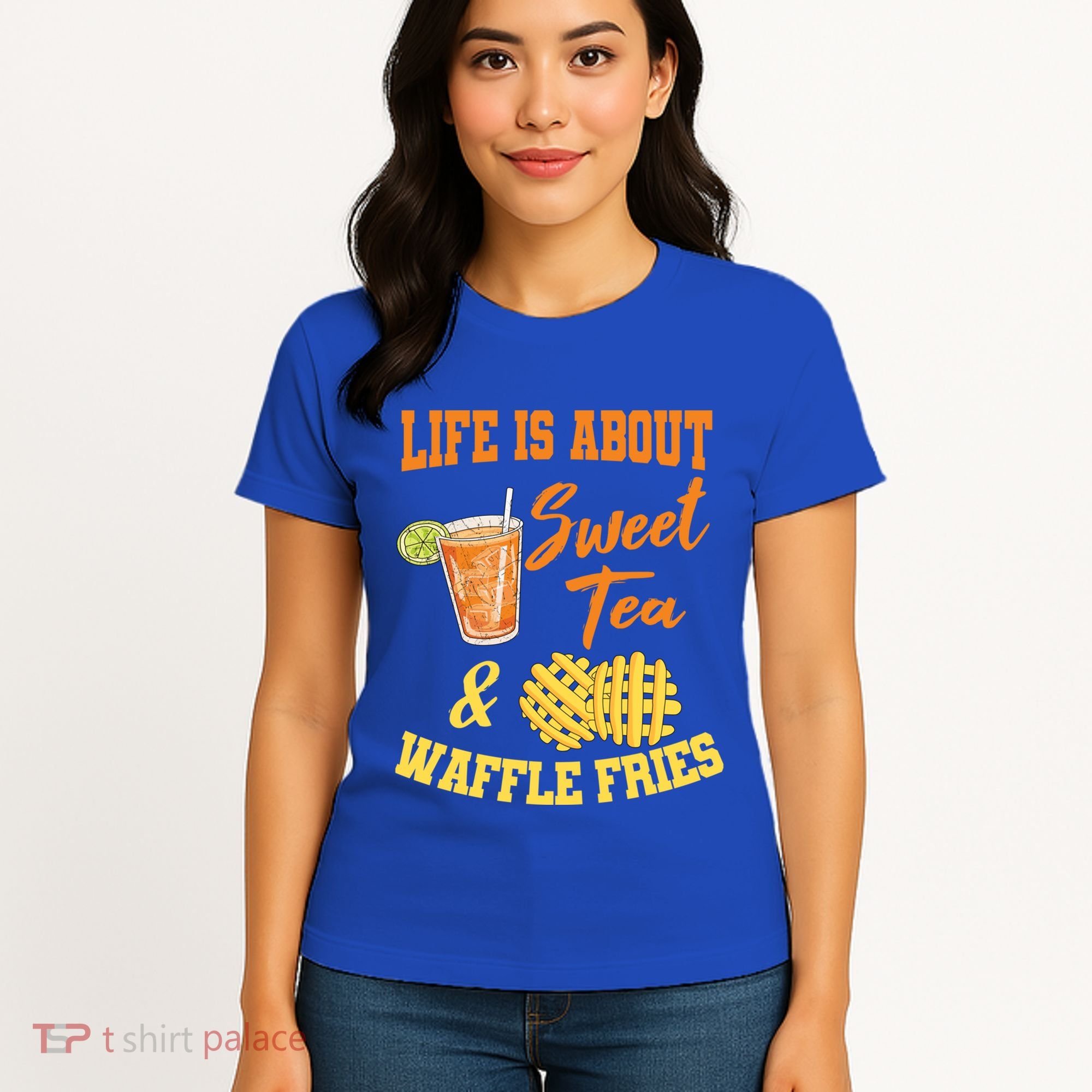 Sweet Tea Waffle Fries Enthusiast Sugar Iced Refresht Gift Women's T-Shirt