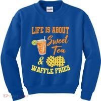 Sweet Tea Waffle Fries Enthusiast Sugar Iced Refresht Gift Kids Sweatshirt thumb 0